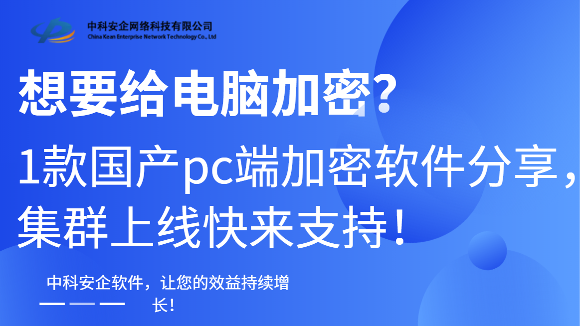 想要给电脑加密？2026年1款国产pc端